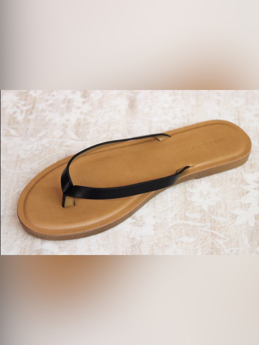 Black Casual Lightweight Thong Flip Flops